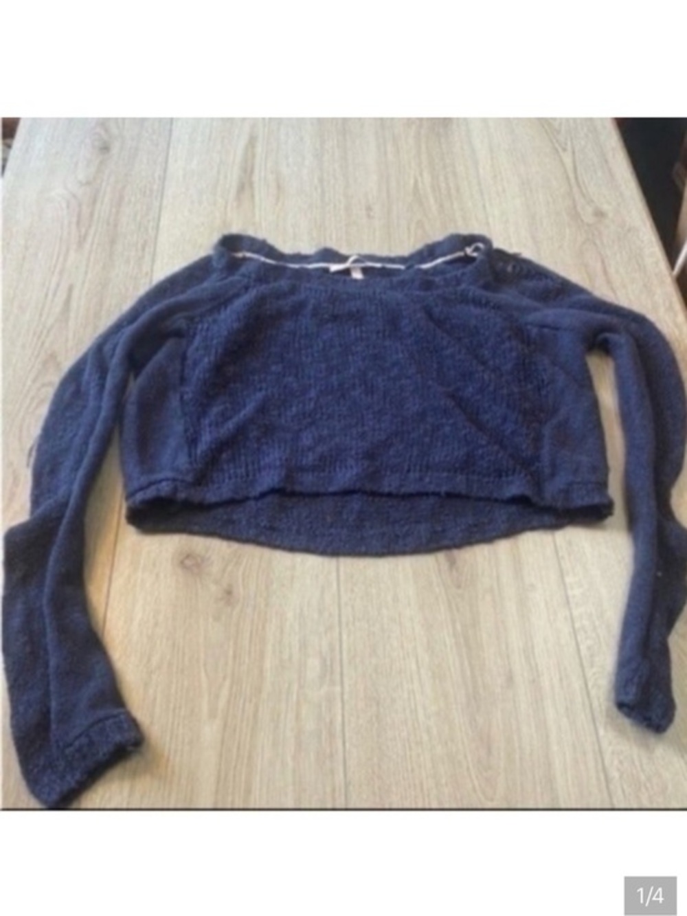 Victorias secret blue knitted crewneck crew sweater